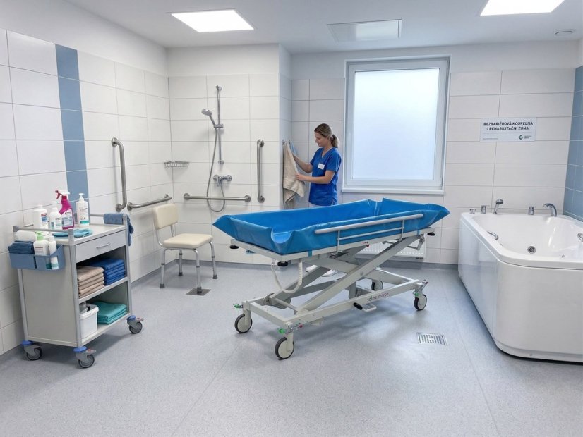 Sprchovací a koupací lůžko Soline® Marco Small